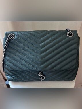 Rebecca Minkoff Edie Flap Shoulder Bag – Dark Green/Teal